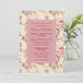 Stijlvolle  bloemenbruidsdoucheuitnodiging kaart (Staand voorkant)