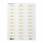 Stijlvolle blokletter Gold Glitter Joy Modern Holi Etiket (Full Sheet)