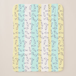 Stijlvolle Blue Fish Pattern Zee Theme Throw Deken