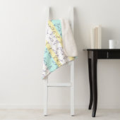 Stijlvolle Blue Fish Pattern Zee Theme Throw Deken (In situ)