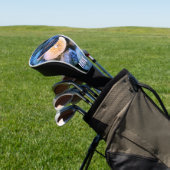 Stijlvolle Blue Pearl Oyster Monogram Golfheadcover (Insitu)