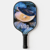 Stijlvolle Blue Pearl Oyster Monogram Pickleball Paddle (Voorkant)