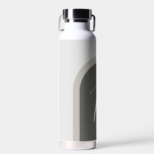 Stijlvolle Boho Arch met een Monogram Initiaal Waterfles (Voorkant)