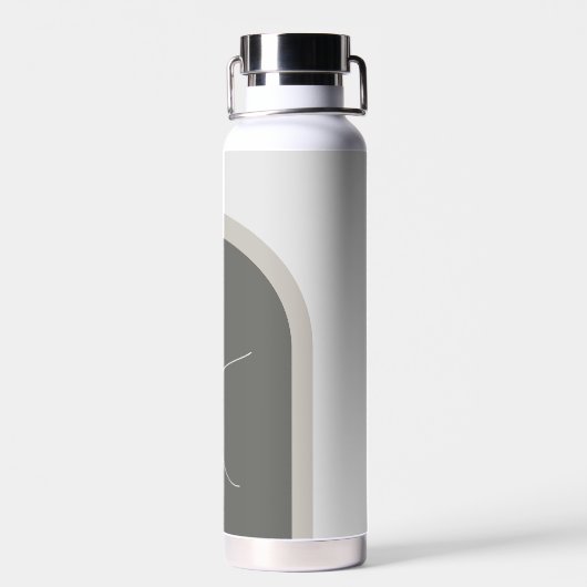 Stijlvolle Boho Arch met een Monogram Initiaal Waterfles (Achterkant)