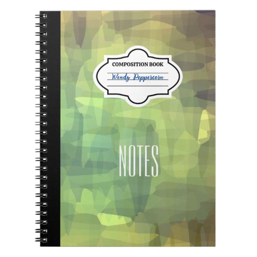 Stijlvolle BOHO Camo Patroon Custom Composition Notitieboek (Voorkant)