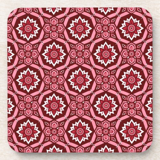 Stijlvolle Boho Floral Pattern Onderzetters - Set (Voorkant)