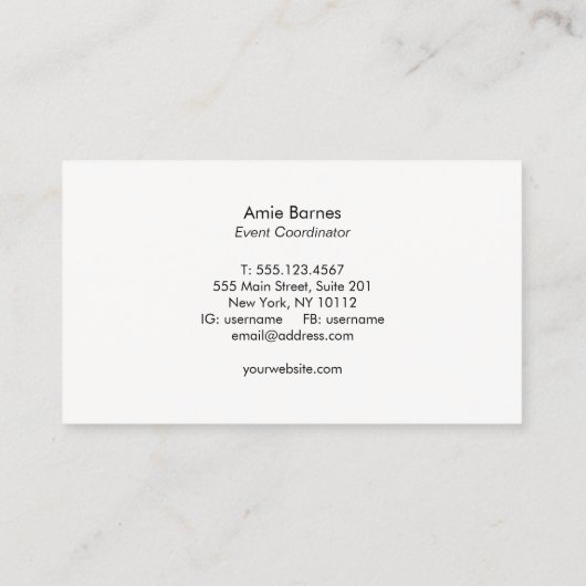 Stijlvolle Bokeh en Roos Gold sequin Event Planner Visitekaartje (Achterkant)