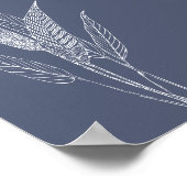 Stijlvolle botanische bladeren minimalistisch mari poster (Hoek)