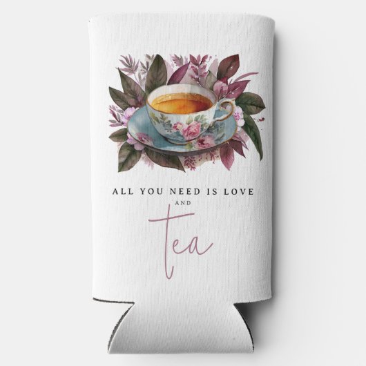 Stijlvolle Bourgogne Tea Party Bloemen Waterverf N (Achterkant)