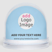 Stijlvolle Branding Chic Logo Bord Blauw Sneeuwbol (Voorkant)