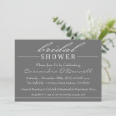 Stijlvolle Bridal Shower Invitations (zilver) Kaart (Staand voorkant)