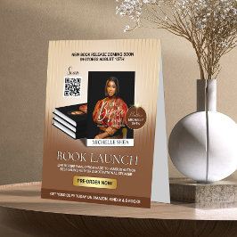 Stijlvolle Brown & Gold Auteur Boek Lancering