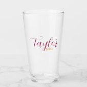 Stijlvolle bruidsnaam glas (Voorkant)