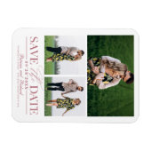 Stijlvolle bruiloft Bewaar de datum Meerdere foto' Magneet (Horizontaal)