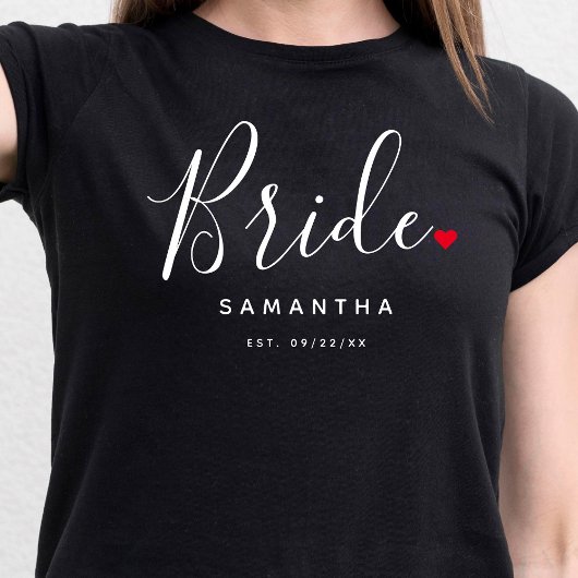Stijlvolle Bruiloft Bruid T-shirt
