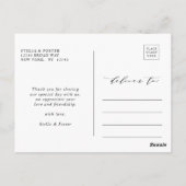 Stijlvolle bruiloft Foto bedankt Briefkaart (Achterkant)