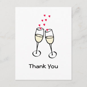 Stijlvolle bruiloft Hartelijk dank Bedankkaart