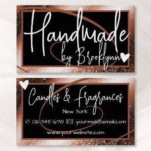 Stijlvolle Bruin Goud Lijsten Hart Handgemaakt op  Visitekaartje