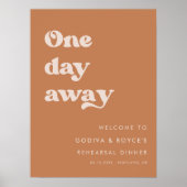 Stijlvolle bruine suiker een dag weg repetitie din poster (Voorkant)