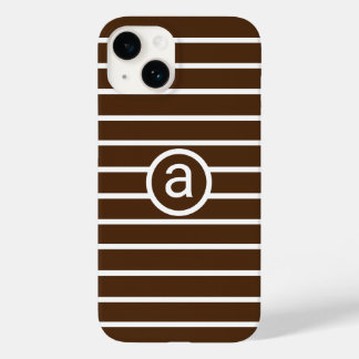 Stijlvolle bruine witte patroon monochromatische n Case-Mate iPhone 14 hoesje