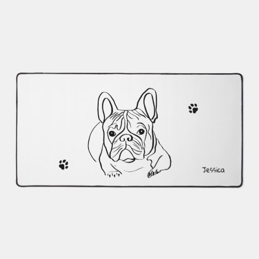 Stijlvolle Bulldog Minimalist Bureaumat (Voorkant)
