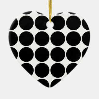 Stijlvolle cadeaus voor meisjes zwarte pooldots op keramisch ornament