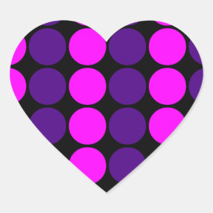 Stijlvolle cadeautjes voor meisjes : Roze en Paars Hart Sticker