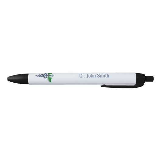 Stijlvolle Caduceus Medical Green Wings Cross Blue Zwarte Inkt Pen (Bodem)