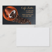 Stijlvolle café moderne trendetailwinkel visitekaartje (Voorkant / Achterkant)