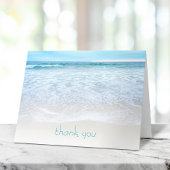 Stijlvolle Californische strand met Ocean Waves Fo Bedankkaart