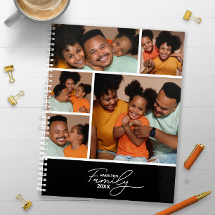 Stijlvolle Calligrafie Familie Foto Collage Planner