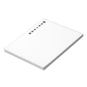 Stijlvolle Calligraphy Naam Zwart & Wit Notitieblok (Gedraaid)