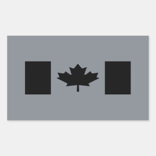 Stijlvolle Canadese vlag in zwart Rechthoekige Sticker