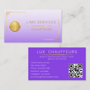 Stijlvolle Chauffeur Professionele Limo Chauffeur Visitekaartje