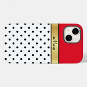 Stijlvolle Cherry Red White Black gekleurd met gou Case-Mate iPhone Case (Achterkant (horizontaal))