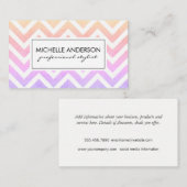 Stijlvolle Chevron afspraak Afsprakenkaartje (Voorkant / Achterkant)