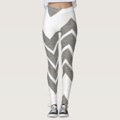 Stijlvolle Chevron Zigzag Pattern Editable Color Leggings (Voorkant)
