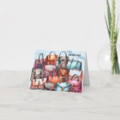 Stijlvolle Chic Handtas Kaart Groet (Voorkant)