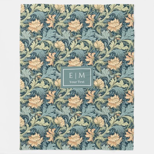 Stijlvolle Chic Morris geïnspireerde art nouveau e Fleece Deken (Voorkant)
