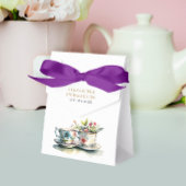 Stijlvolle Chic Pastel Bruids Bloemen Cups Waterve Bedankdoosjes