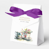 Stijlvolle Chic Pastel Bruids Bloemen Cups Waterve Bedankdoosjes (Voorkant Zijde)