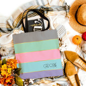 Stijlvolle Chic Pastel Pattern thema Canvas tas