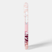 Stijlvolle Chic Pink Floral Case-Mate iPhone Case (Achterkant / Links)