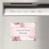 Stijlvolle Chic Pink Floral Magneet (Insitu (Vaatwasser))