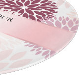 Stijlvolle Chic Roze Bloemige Bruiloftsdouche Snijplank (Hoek)