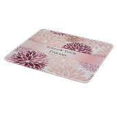 Stijlvolle chic roze bloemrijke bruidsdouche snijplank (Hoek)