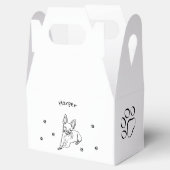 Stijlvolle Chihuahua: gepersonaliseerde lijnkunst Bedankdoosjes (Geopend)