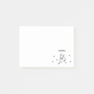 Stijlvolle Chihuahua: gepersonaliseerde lijnkunst Post-it® Notes
