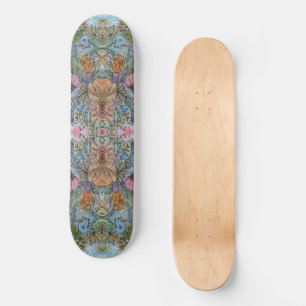 Stijlvolle chique bloementuin Waterverf schilderij Skateboard