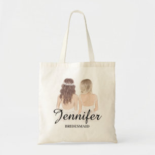 stijlvolle chique bruidsmeisje gepersonaliseerde b tote bag
